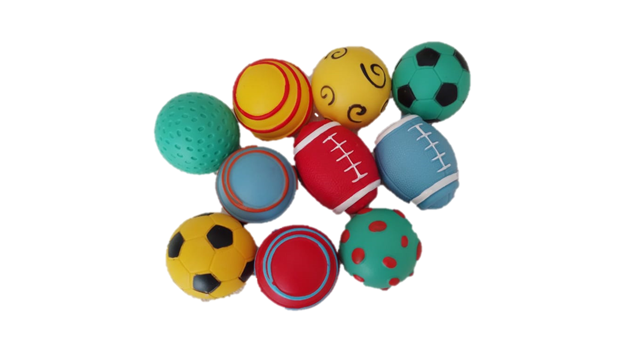 JUGUETE CON CHIFLE PELOTA CHICA