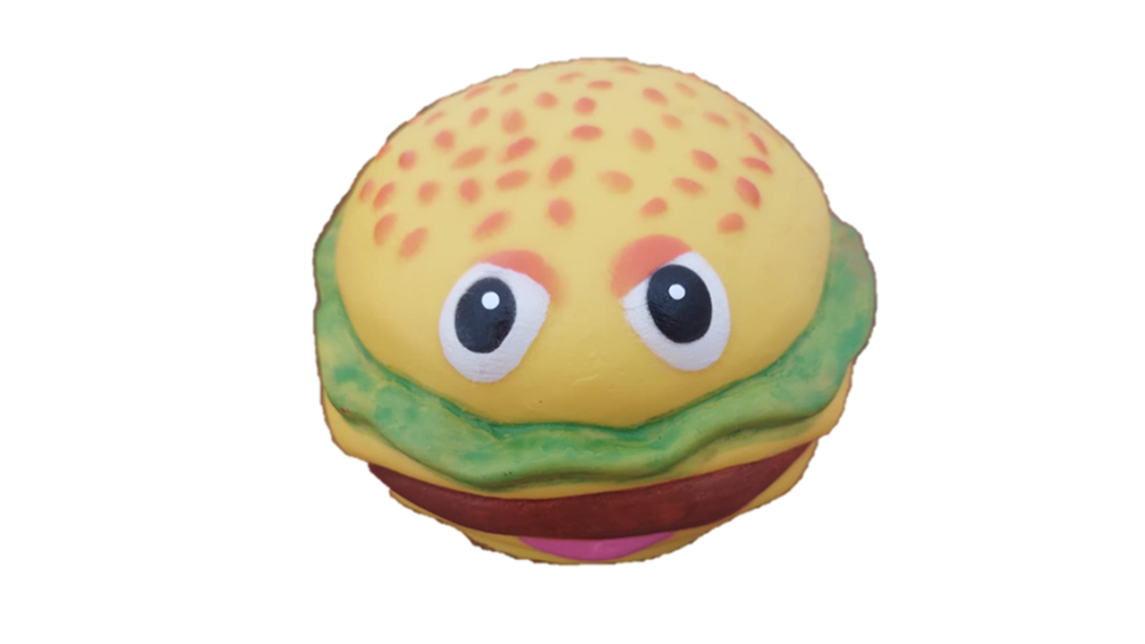 JUGUETE CON CHIFLE HAMBURGUESA CON CARA